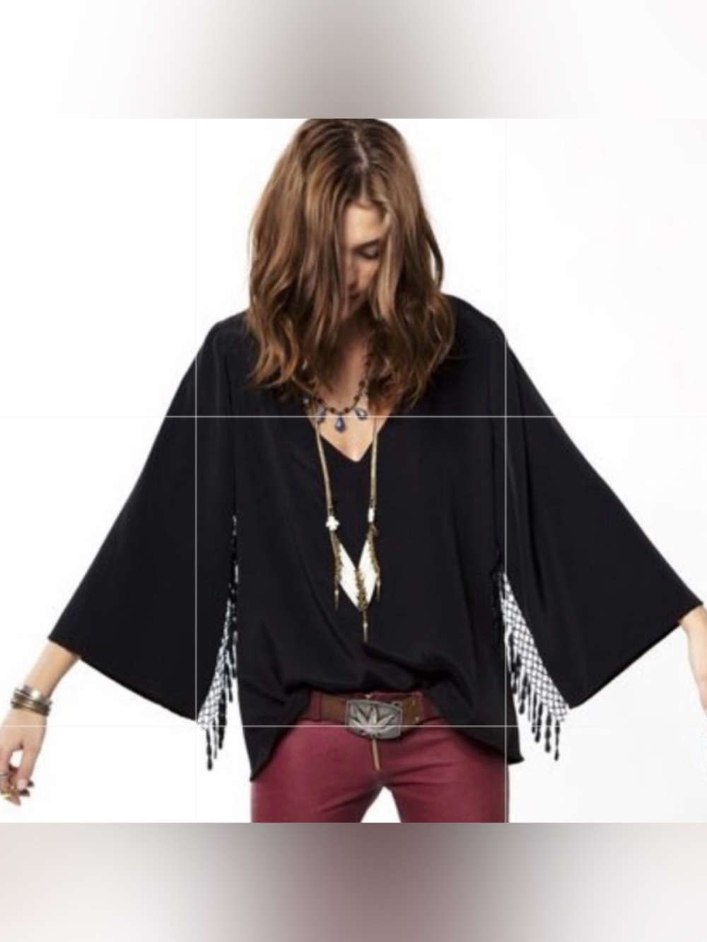 NWT For Love & Lemons Black Top Size Medium
